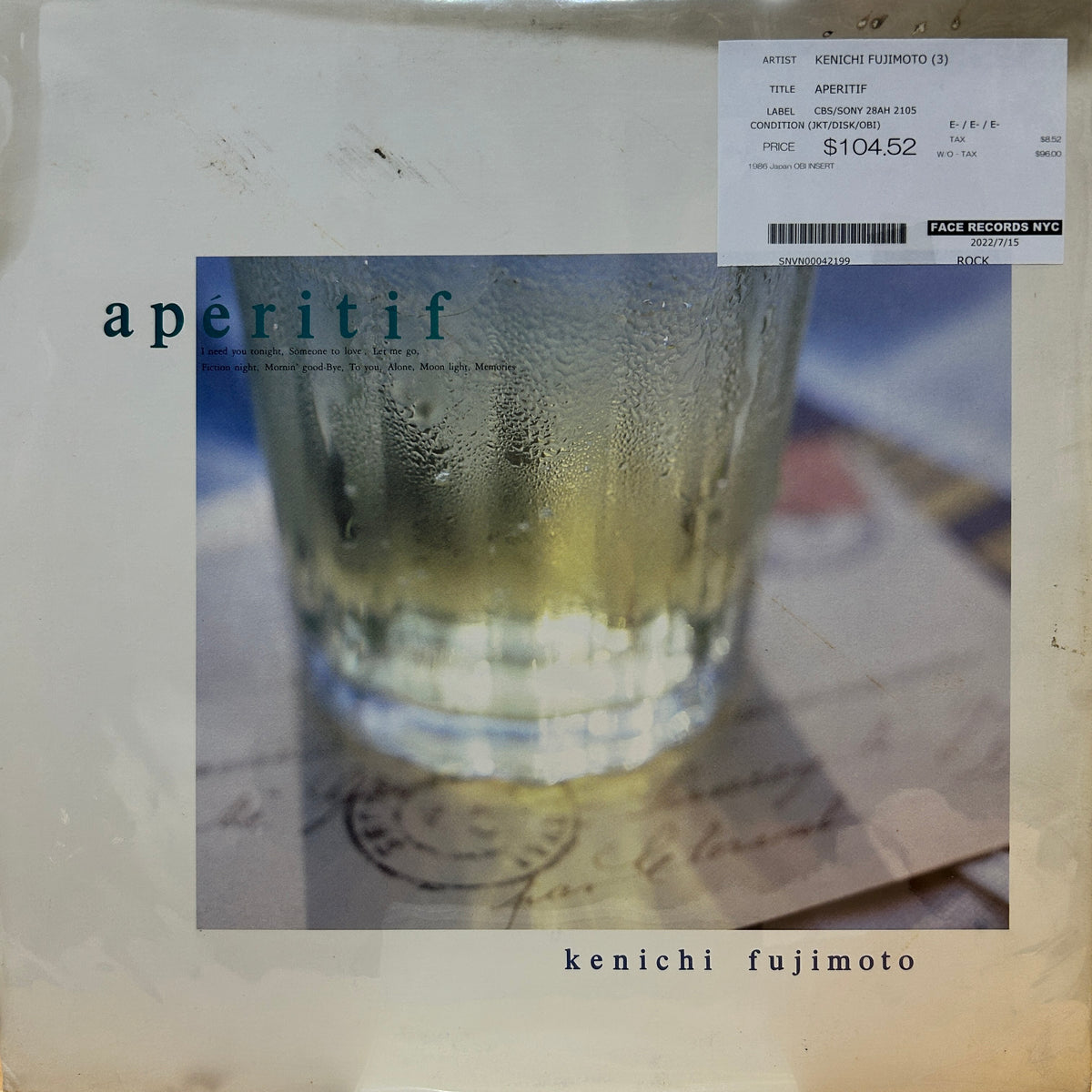KENICHI FUJIMOTO - APERITIF