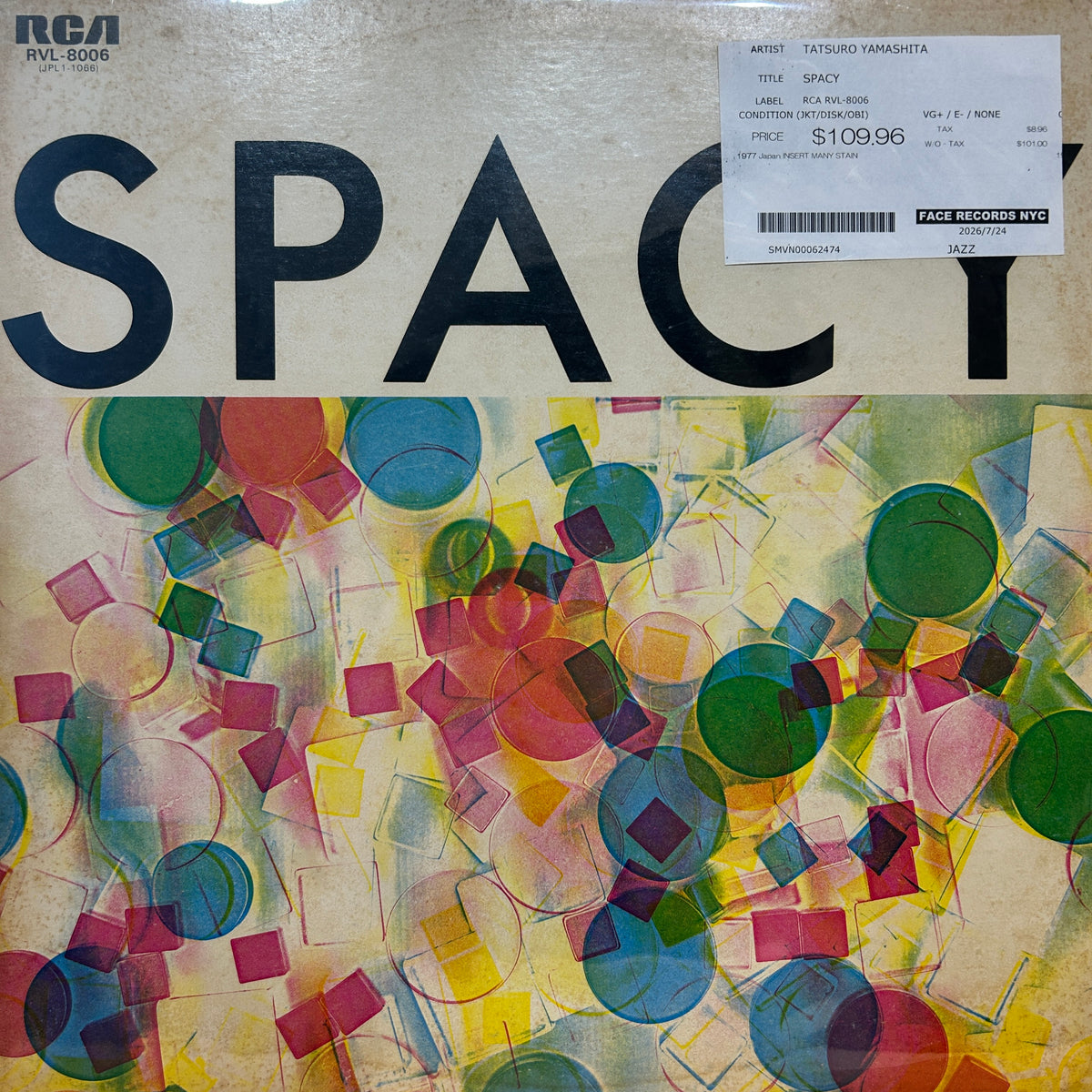 TATSURO YAMASHITA - SPACY