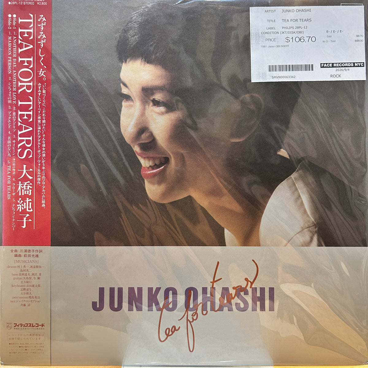 JUNKO OHASHI - TEA FOR TEARS
