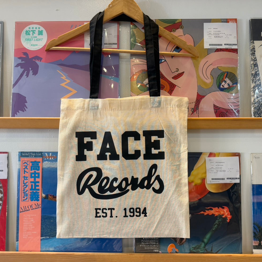 Face Records NYC Original Logo  Large Tote Bag