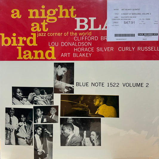 ART BLAKEY QUINTET - A NIGHT AT BIRDLAND, VOLUME 2