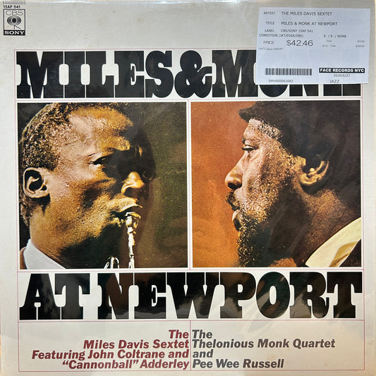 THE MILES DAVIS SEXTET - MILES & MONK AT NEWPORT